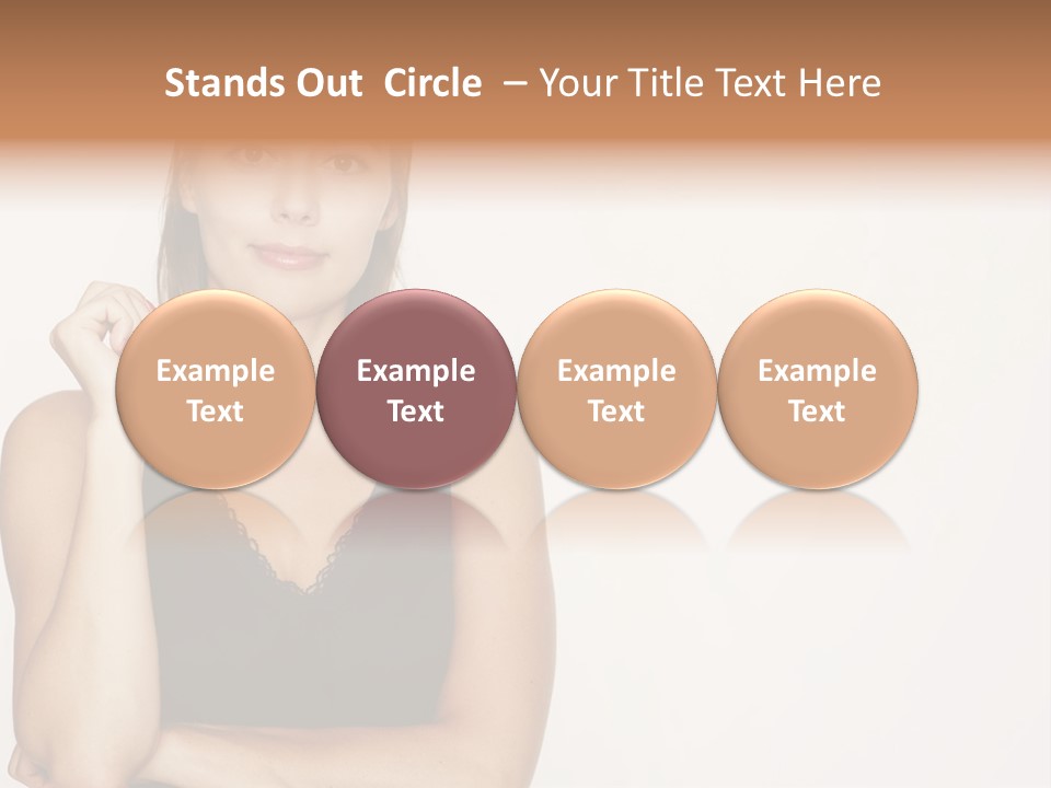 Caucasian Vision Woman PowerPoint Template