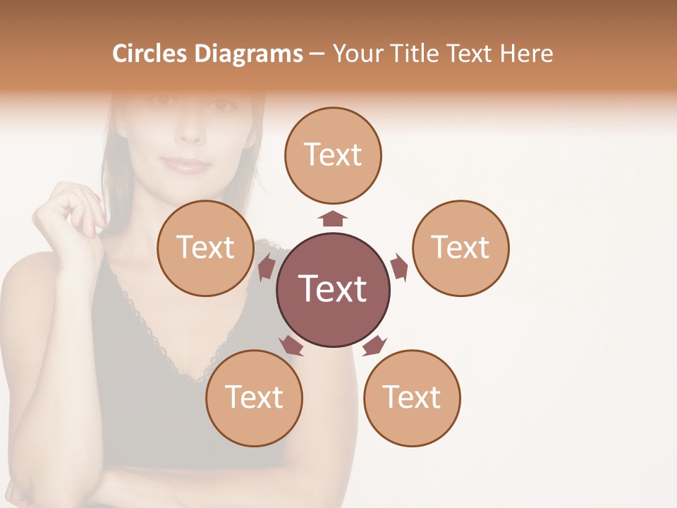 Caucasian Vision Woman PowerPoint Template