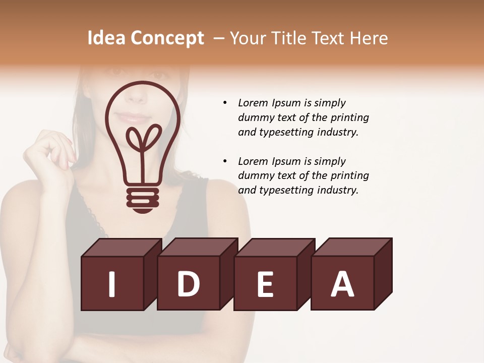 Caucasian Vision Woman PowerPoint Template