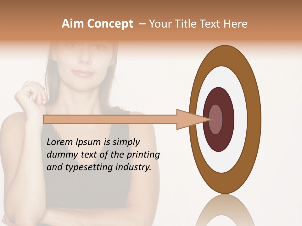 Caucasian Vision Woman PowerPoint Template