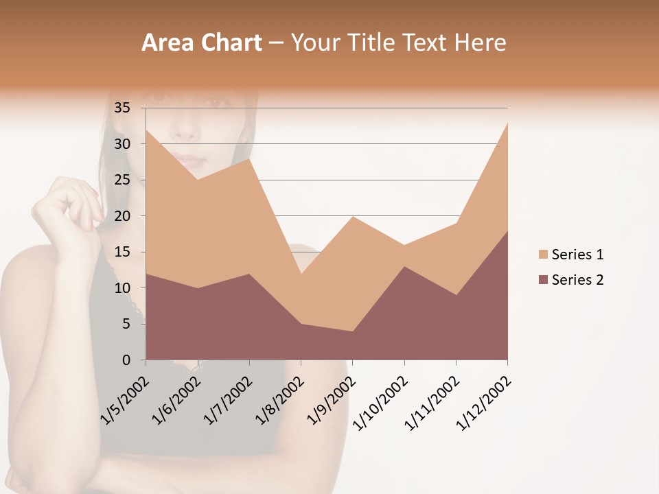 Caucasian Vision Woman PowerPoint Template