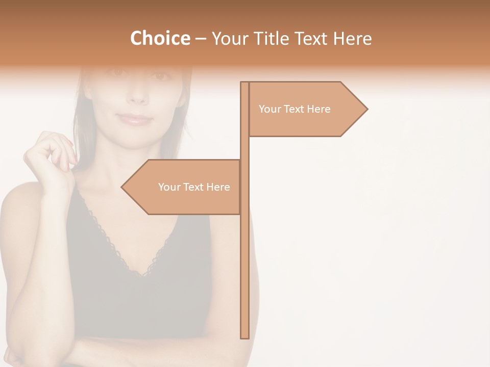 Caucasian Vision Woman PowerPoint Template