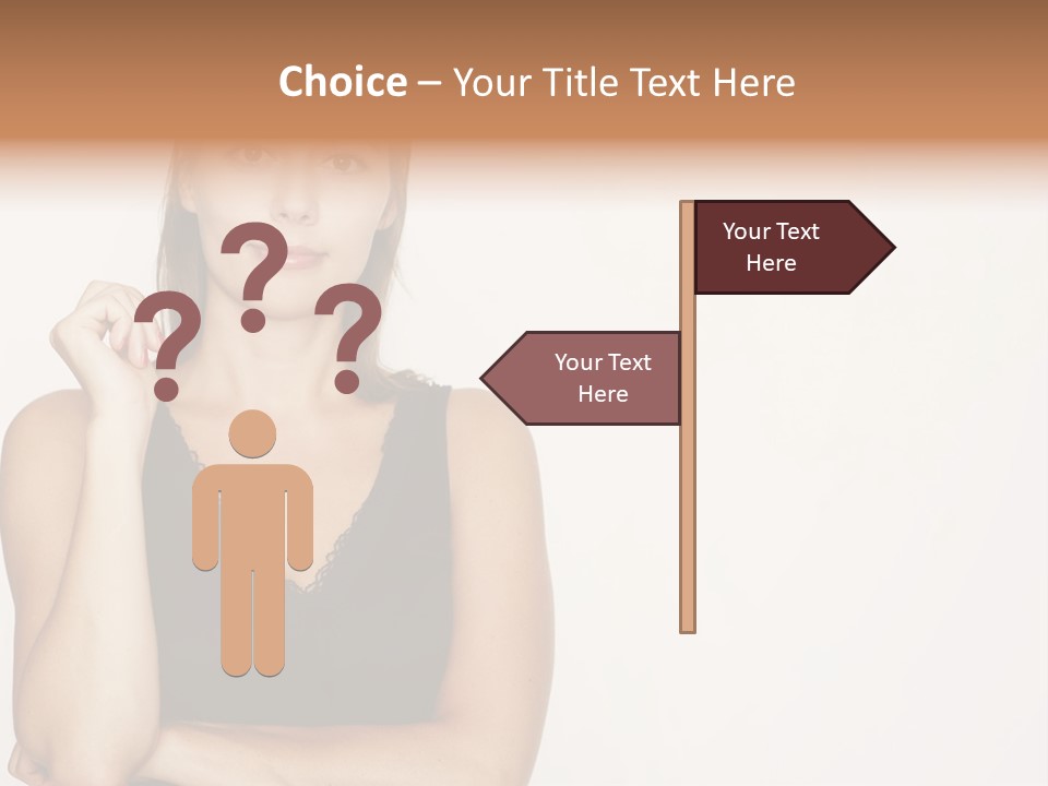 Caucasian Vision Woman PowerPoint Template