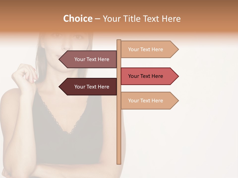 Caucasian Vision Woman PowerPoint Template