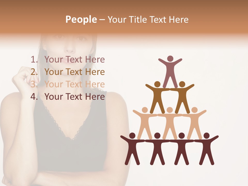 Caucasian Vision Woman PowerPoint Template