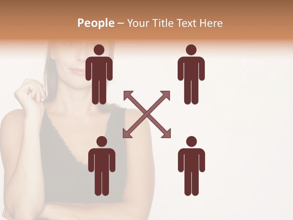 Caucasian Vision Woman PowerPoint Template