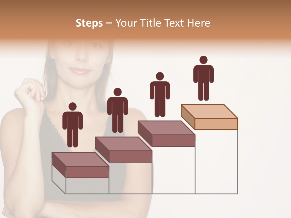 Caucasian Vision Woman PowerPoint Template