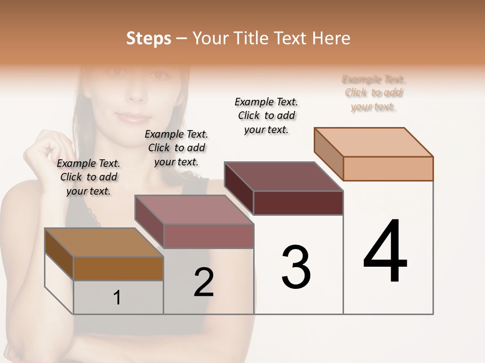 Caucasian Vision Woman PowerPoint Template