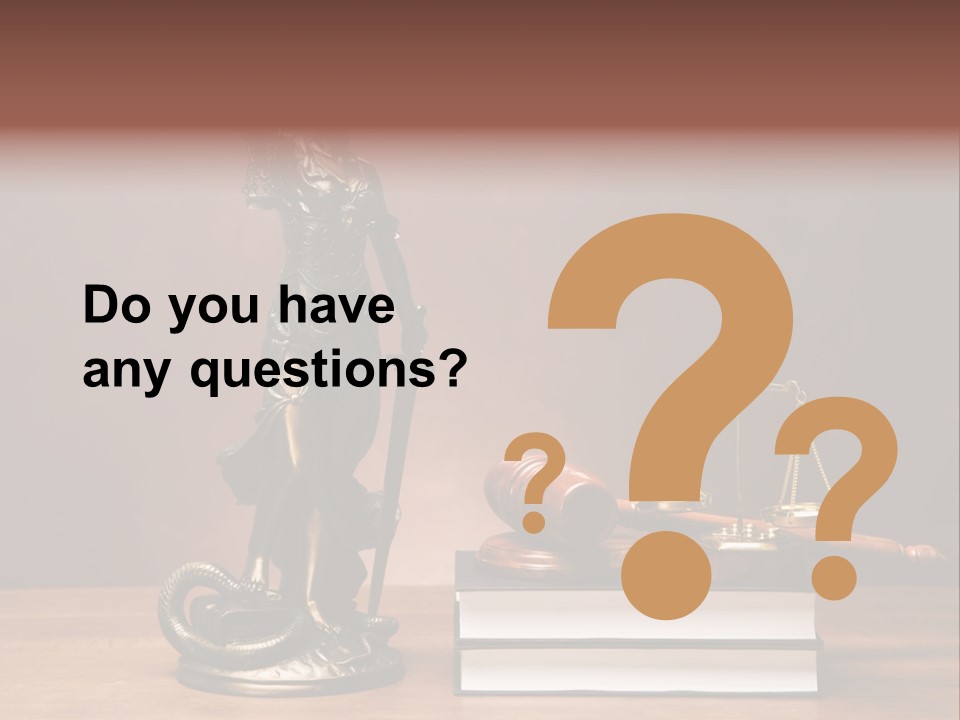 Innocence Lawyer Judgment PowerPoint Template