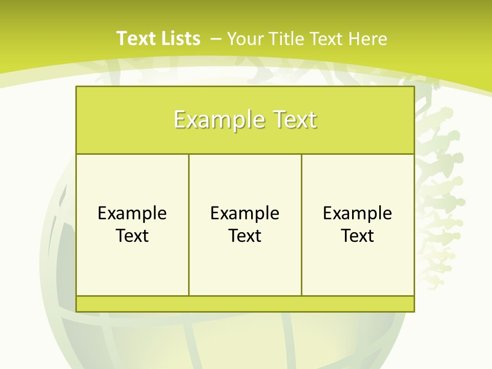 A Green Globe With People Running Around It PowerPoint Template