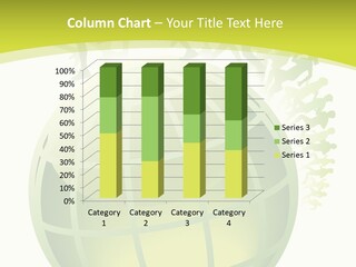 A Green Globe With People Running Around It PowerPoint Template