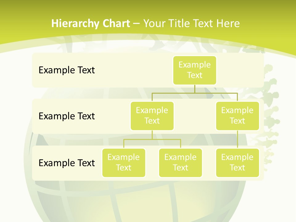 A Green Globe With People Running Around It PowerPoint Template