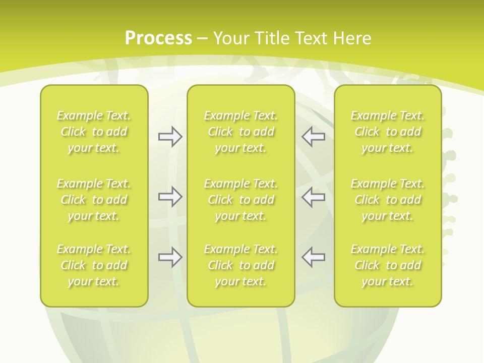 A Green Globe With People Running Around It PowerPoint Template