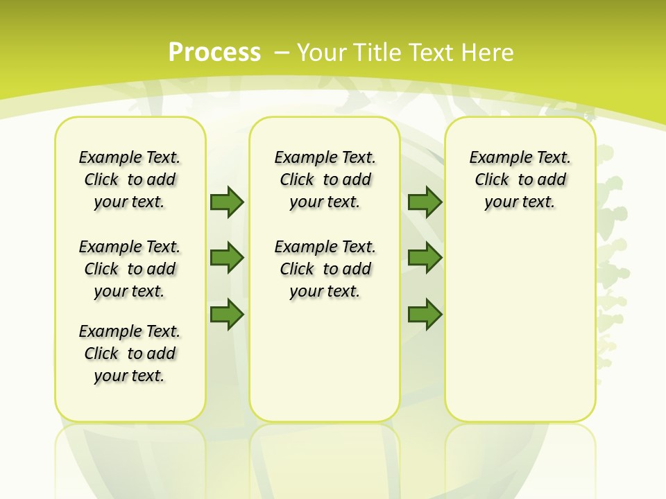 A Green Globe With People Running Around It PowerPoint Template