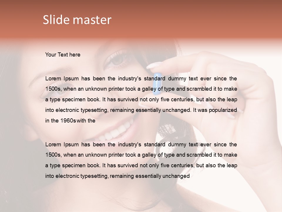 Illness Female Blue PowerPoint Template