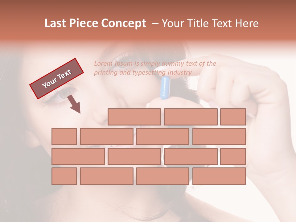 Illness Female Blue PowerPoint Template