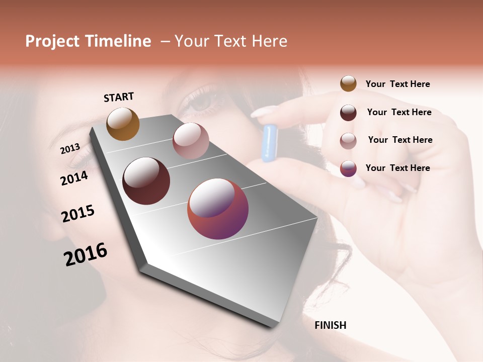 Illness Female Blue PowerPoint Template