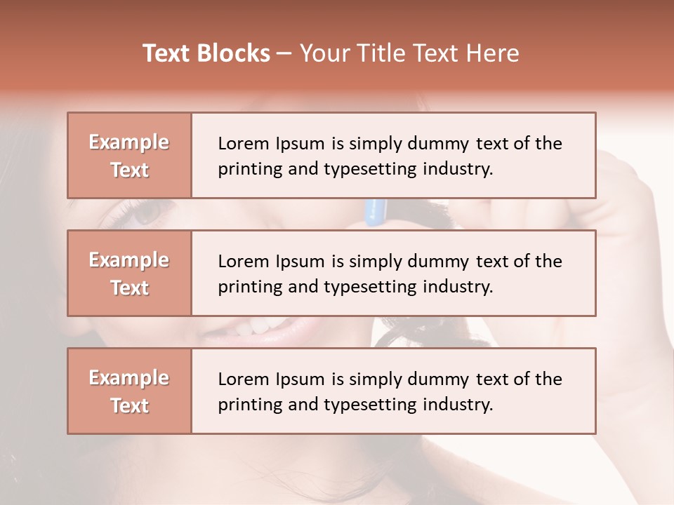 Illness Female Blue PowerPoint Template