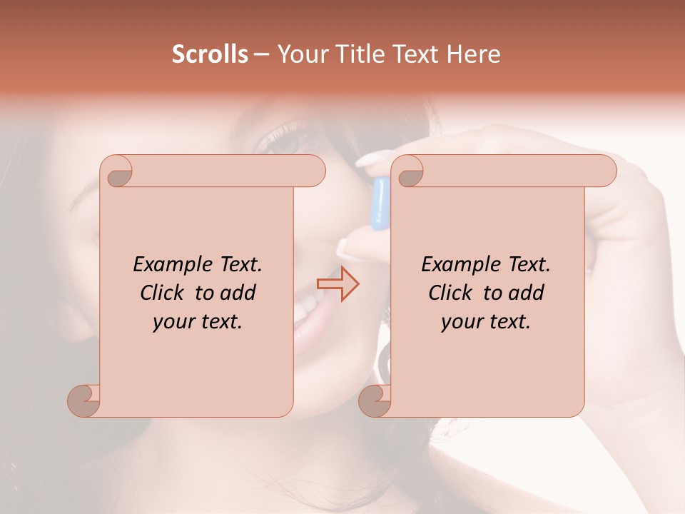 Illness Female Blue PowerPoint Template