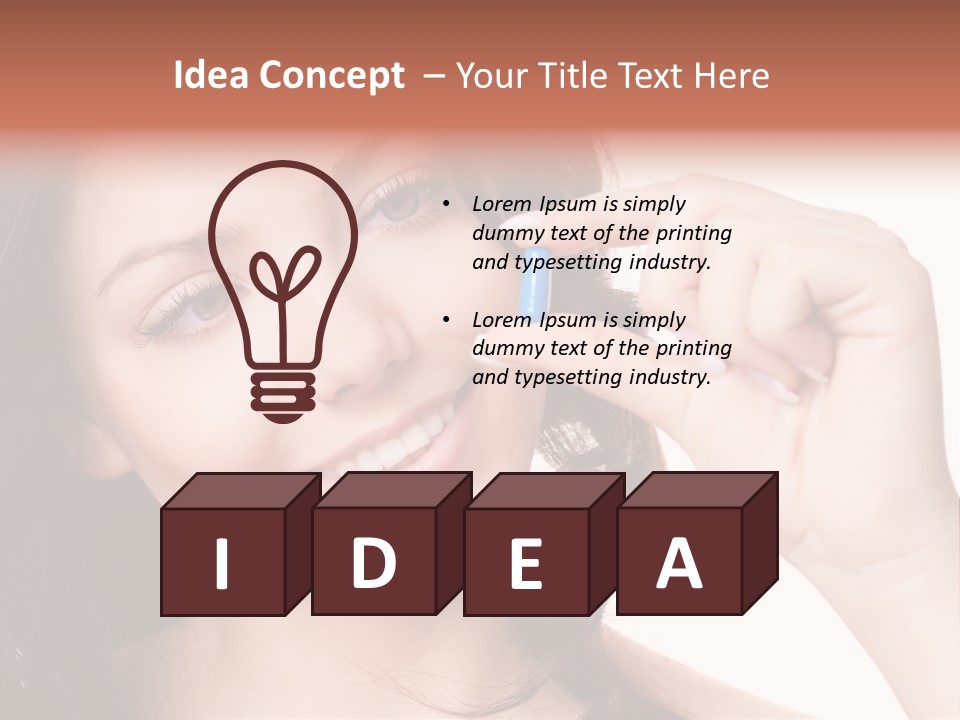 Illness Female Blue PowerPoint Template