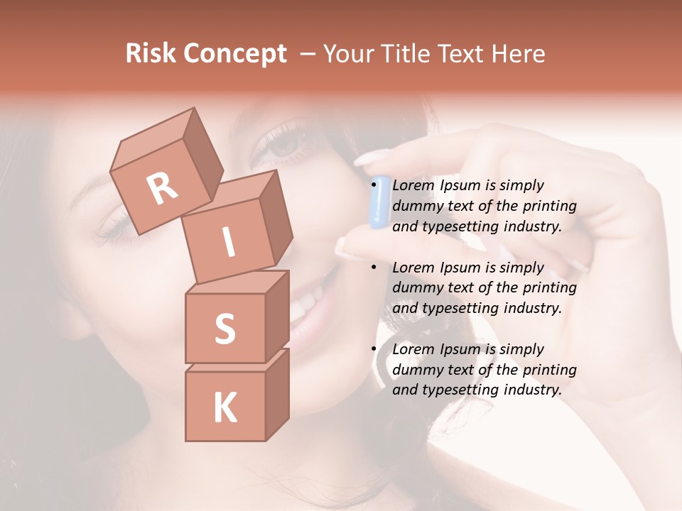 Illness Female Blue PowerPoint Template