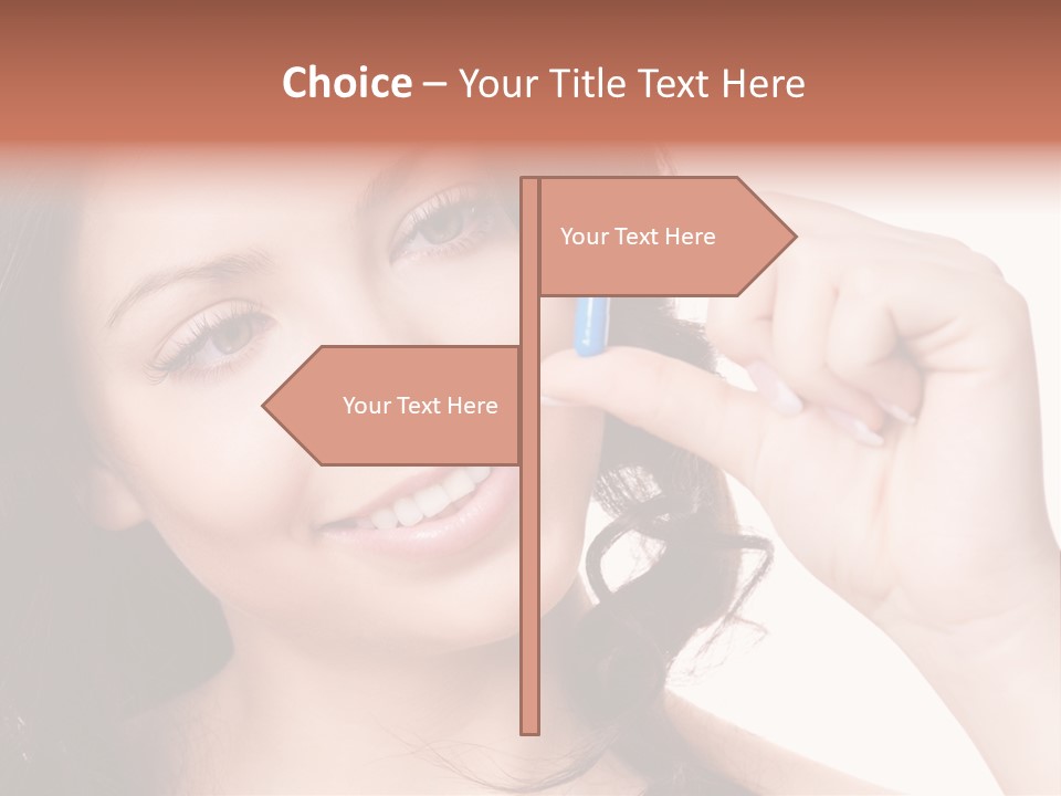 Illness Female Blue PowerPoint Template