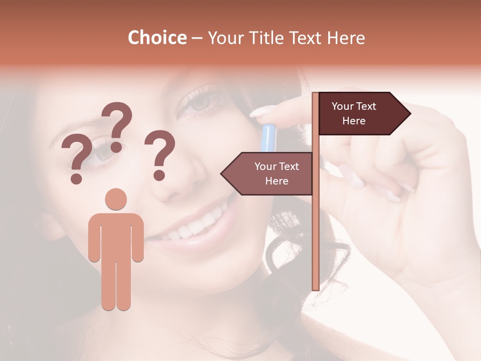 Illness Female Blue PowerPoint Template