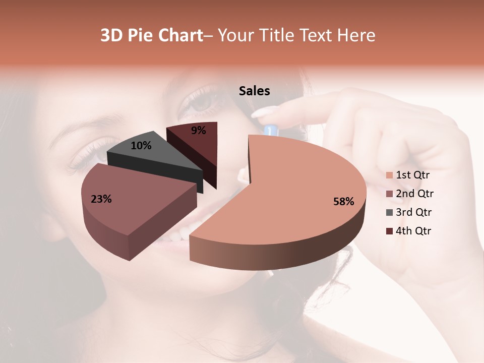 Illness Female Blue PowerPoint Template
