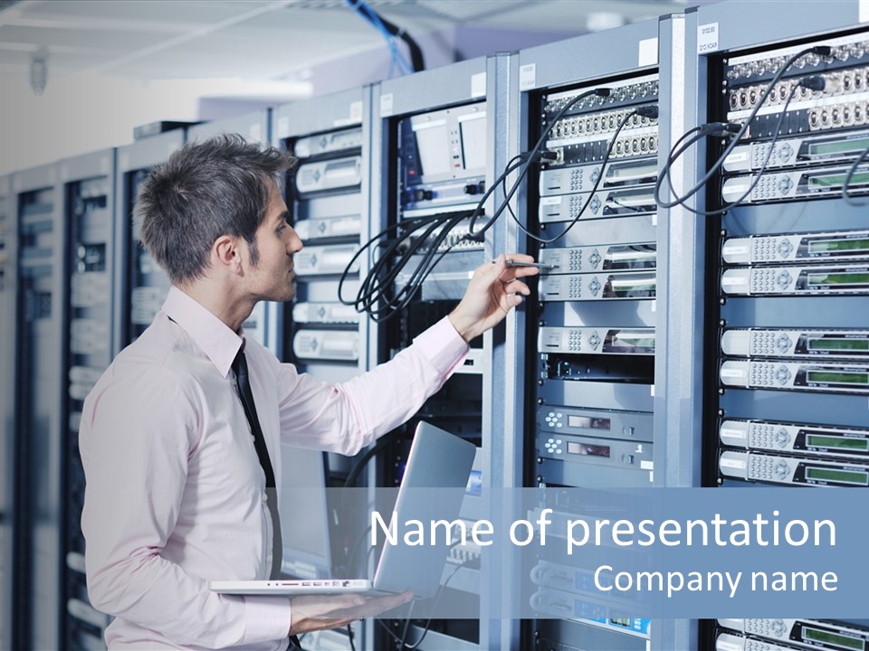 Rack Hardware Center PowerPoint Template