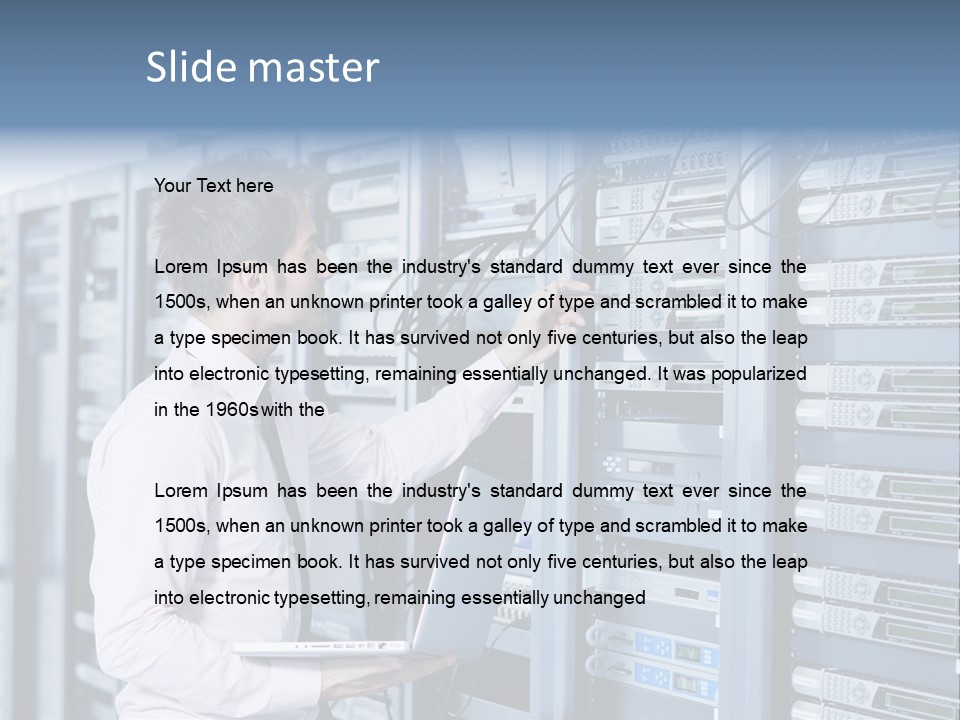 Rack Hardware Center PowerPoint Template