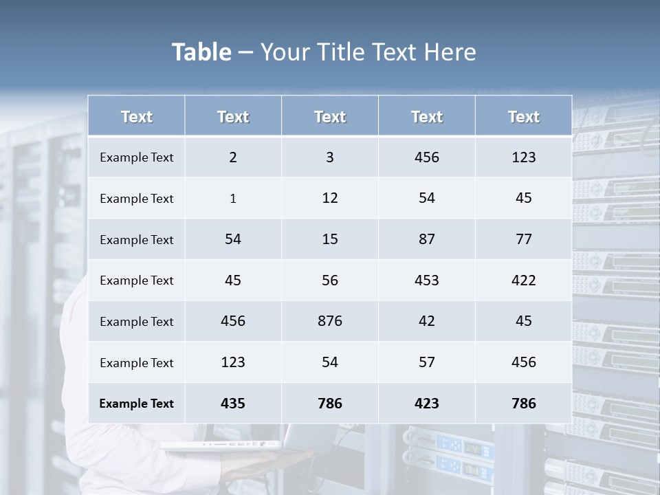 Rack Hardware Center PowerPoint Template