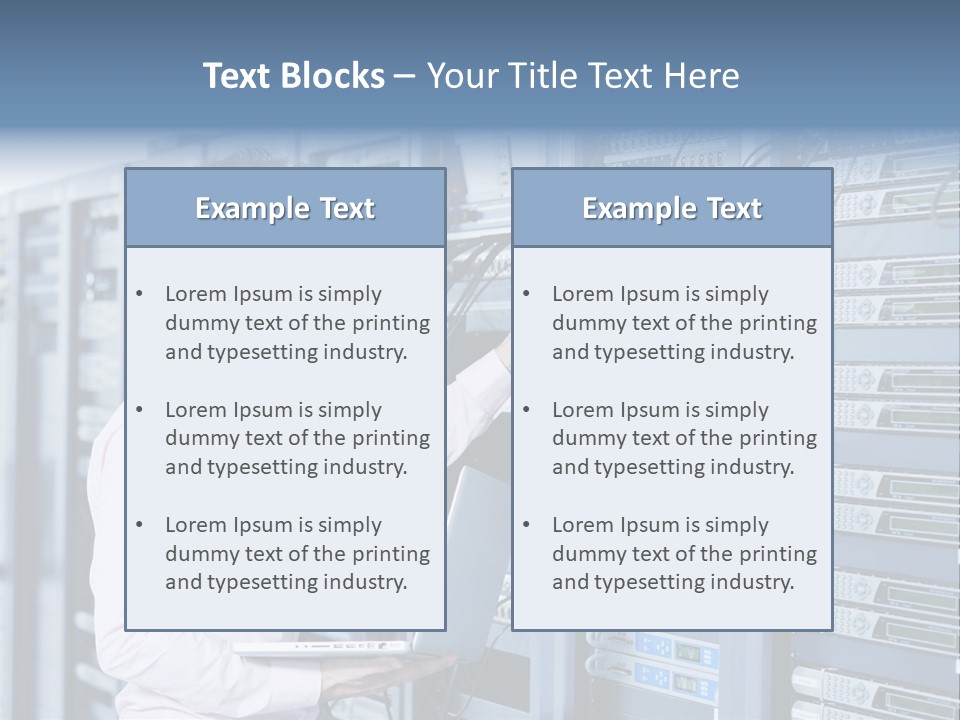 Rack Hardware Center PowerPoint Template