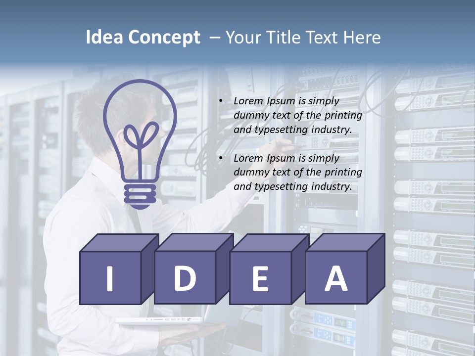 Rack Hardware Center PowerPoint Template