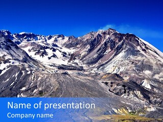 Geothermal Cold Glacier PowerPoint Template