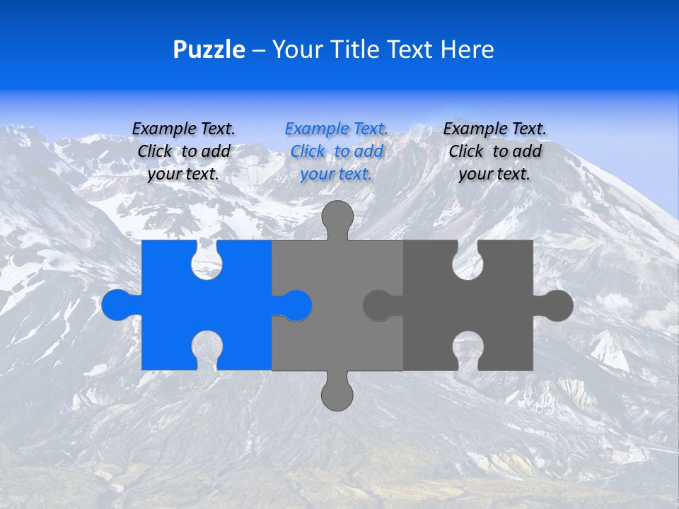 Geothermal Cold Glacier PowerPoint Template