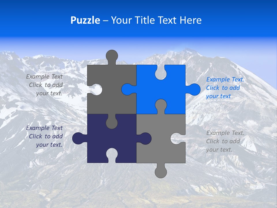 Geothermal Cold Glacier PowerPoint Template