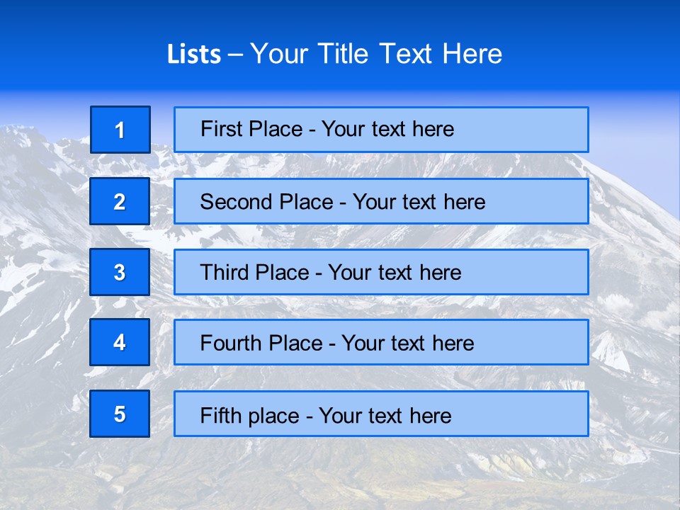 Geothermal Cold Glacier PowerPoint Template
