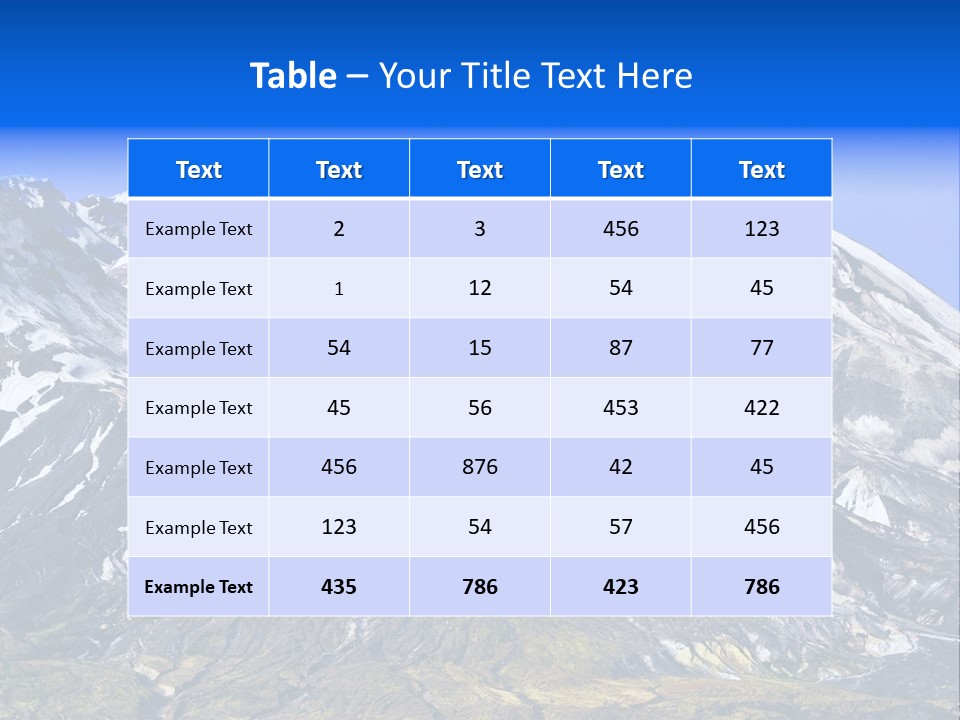 Geothermal Cold Glacier PowerPoint Template