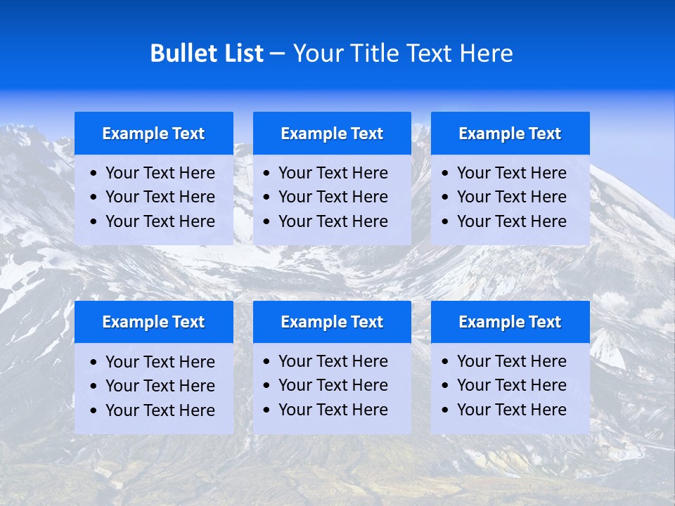 Geothermal Cold Glacier PowerPoint Template