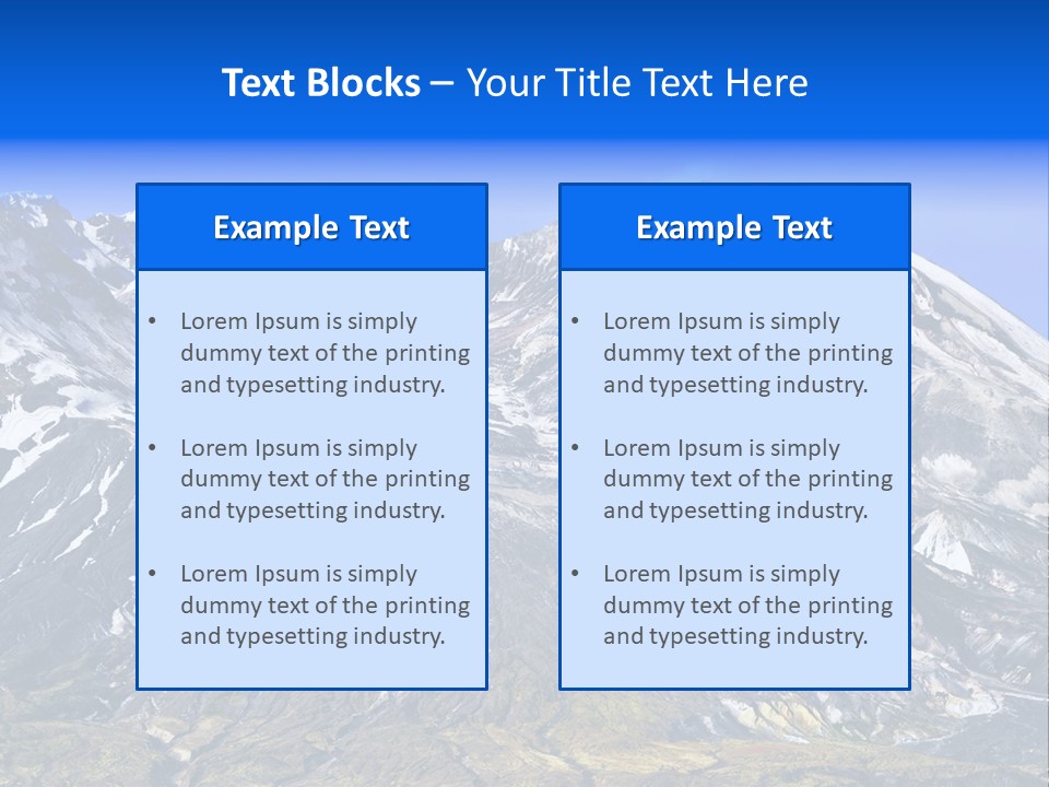 Geothermal Cold Glacier PowerPoint Template