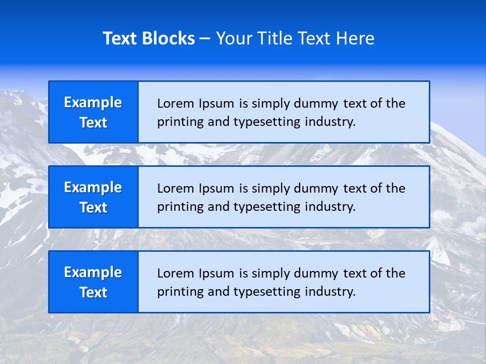 Geothermal Cold Glacier PowerPoint Template