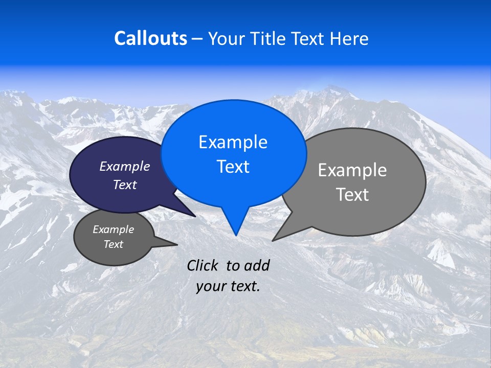 Geothermal Cold Glacier PowerPoint Template
