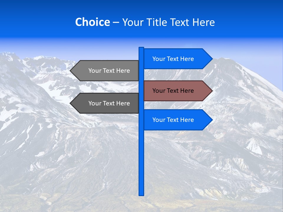 Geothermal Cold Glacier PowerPoint Template