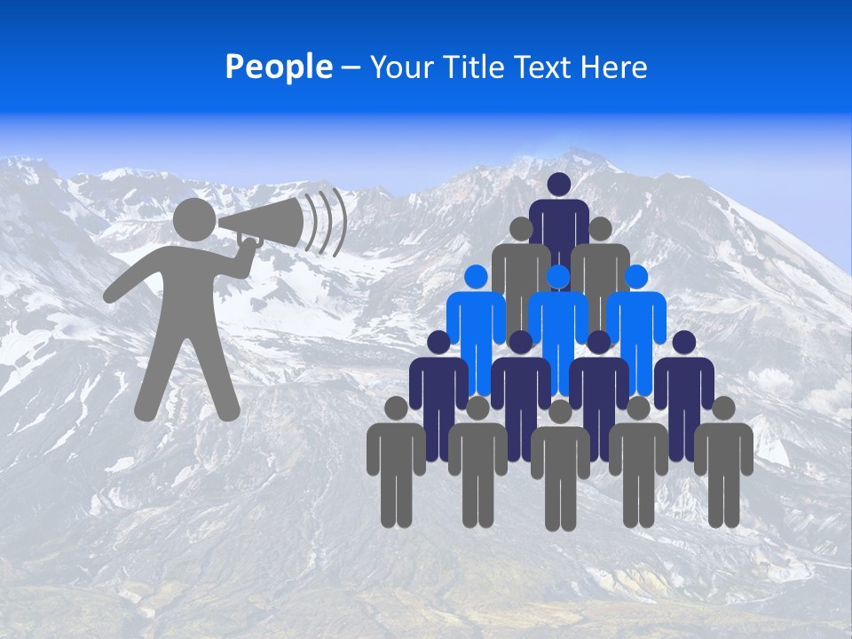 Geothermal Cold Glacier PowerPoint Template