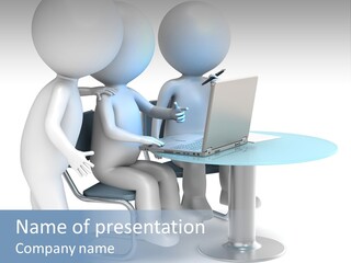 Group Computer Team PowerPoint Template