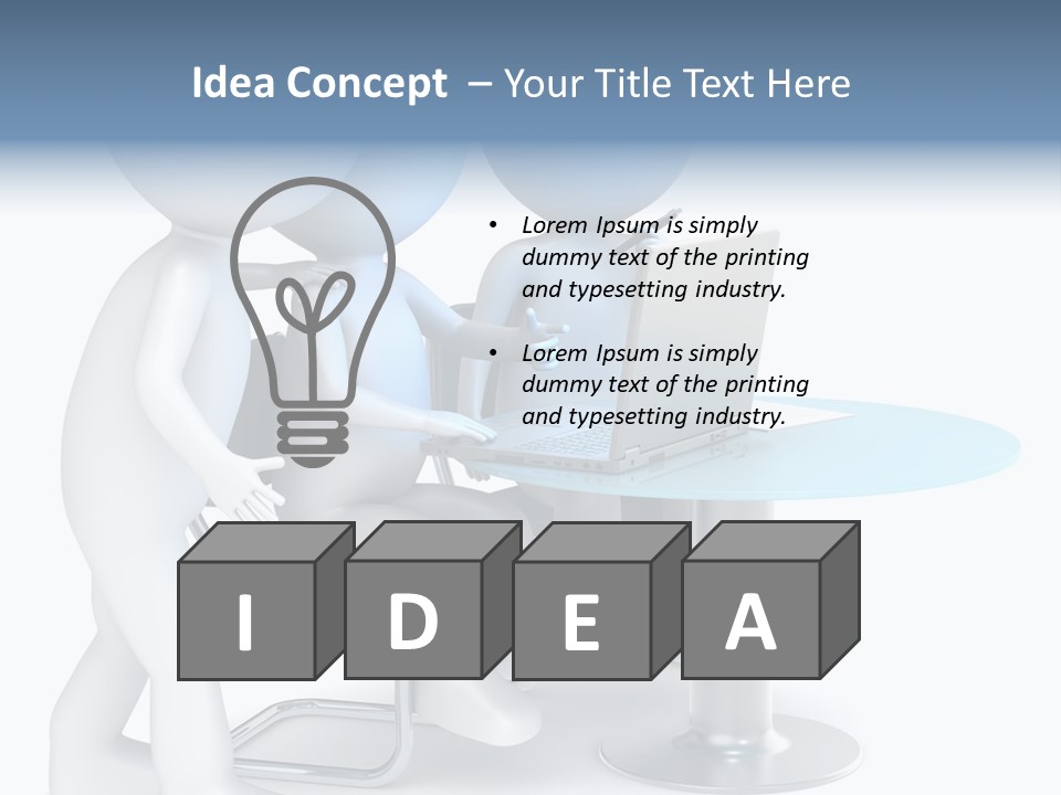 Group Computer Team PowerPoint Template