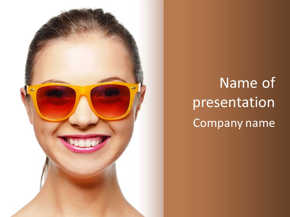 Pretty Attractive Closeup PowerPoint Template