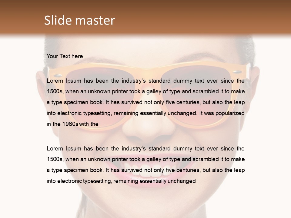 Pretty Attractive Closeup PowerPoint Template