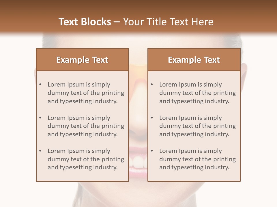 Pretty Attractive Closeup PowerPoint Template