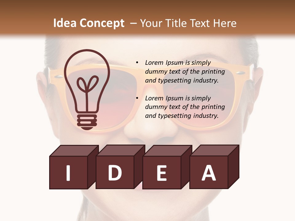 Pretty Attractive Closeup PowerPoint Template